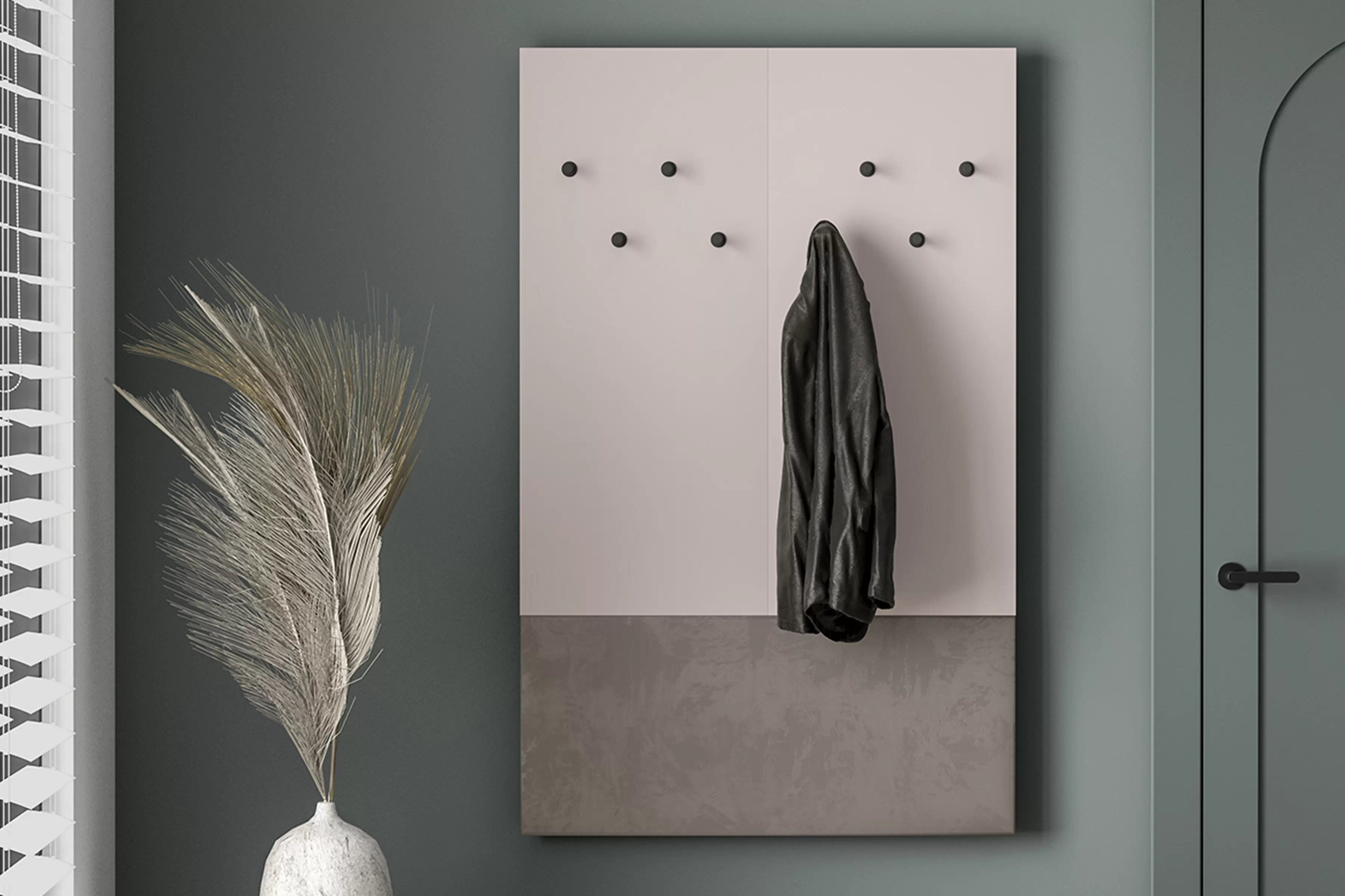 Předsíňový věšák Tivano 07 90 cm - kašmír / béžový samet Věšák pro předsíně Tivano 07 90 cm - kašmír / béžová samet