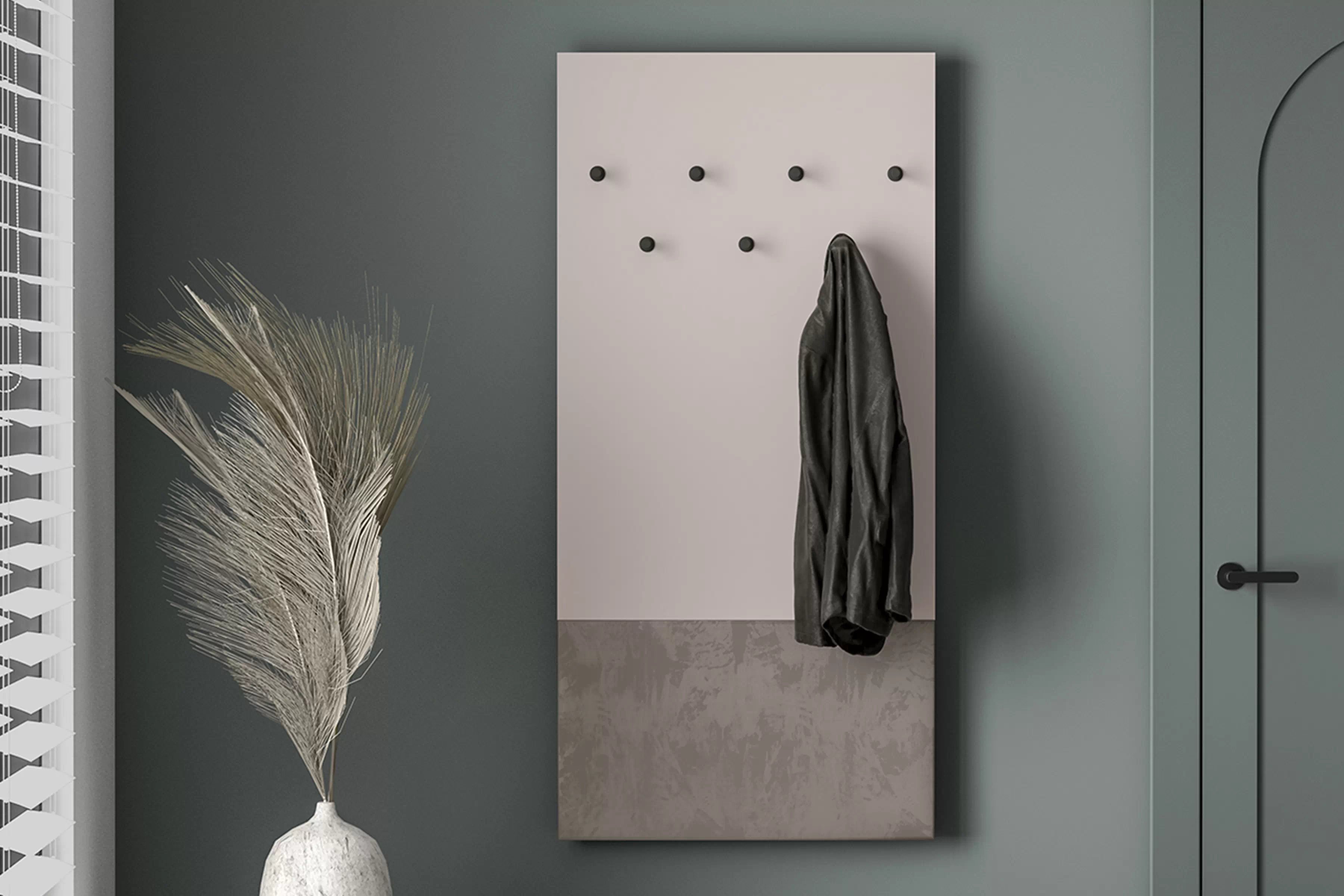 Předsíňový věšák Tivano 08 69 cm - kašmír / béžový samet Věšák pro předsíně Tivano 08 69 cm - kašmír / béžová samet