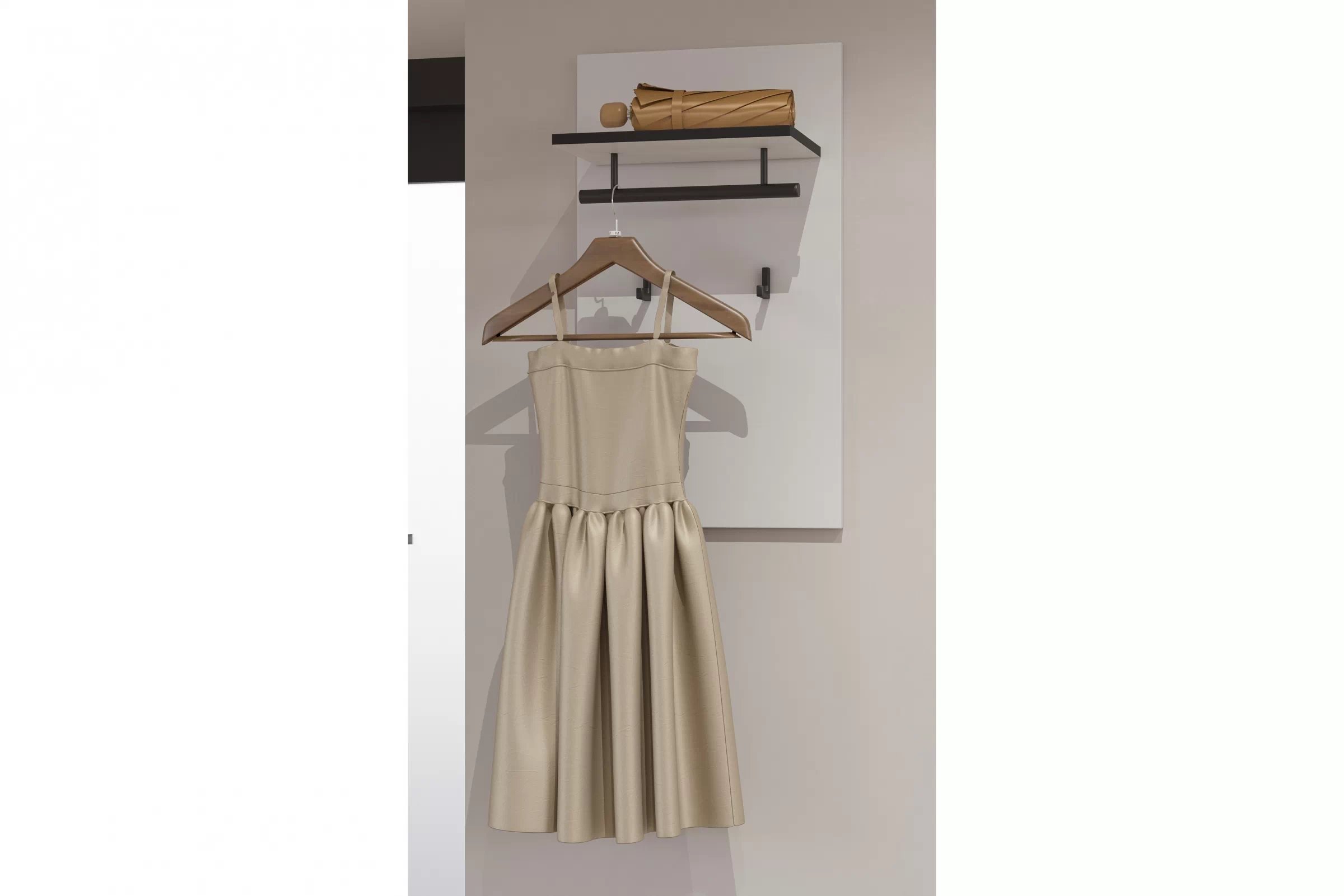 Vešiak Cross 40 cm - biela / čierna Vešiak Gramon 40 cm - biela / čierny