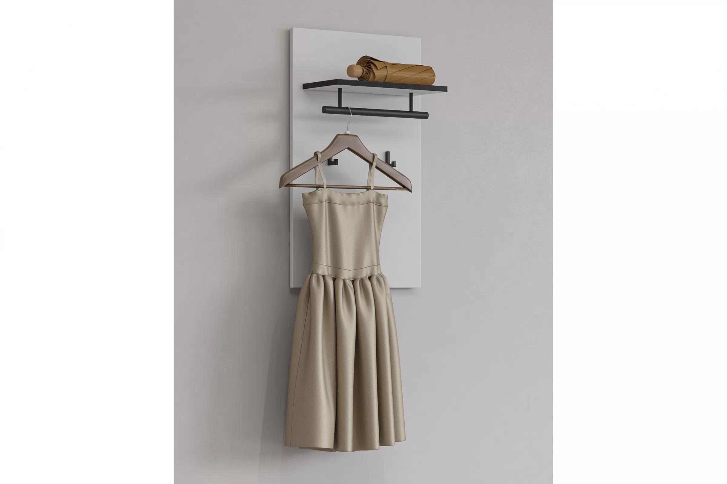 Vešiak Cross 40 cm - biela / čierna Vešiak Gramon 40 cm - biela / čierny