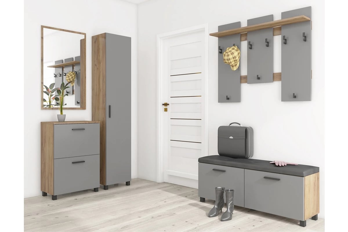 Vešiak na oblečenie Keri 11 szare Nábytok