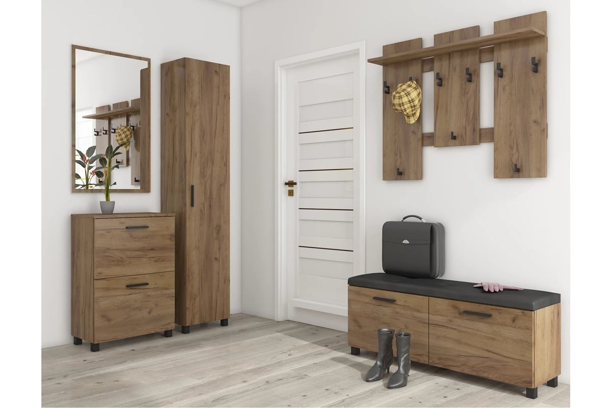 Vešiak na oblečenie Keri 11 Komplet so sedákom