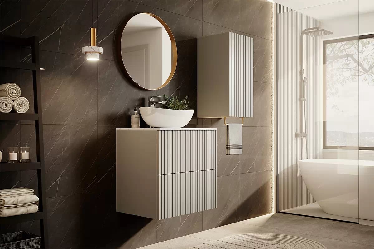 Koupelnový věšák Nicole 27 cm - zlatý Věšák lazienkowy Nicole - Žlutý - aranzacja