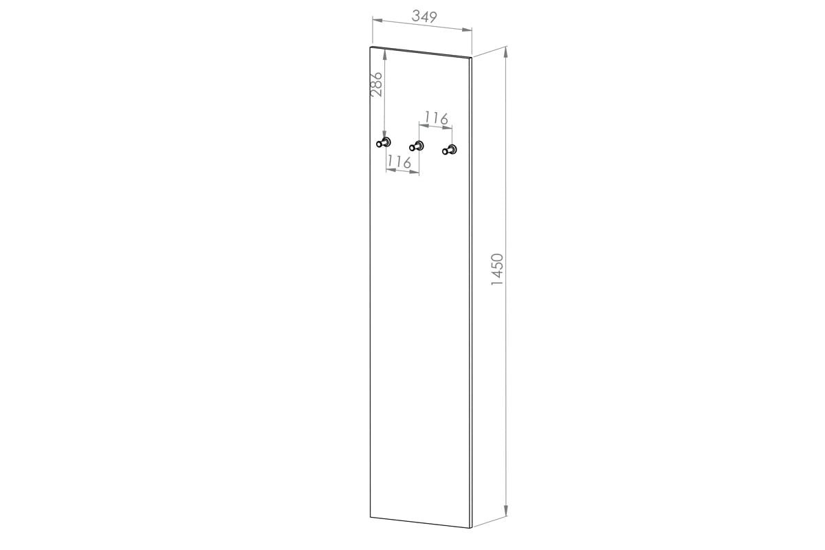 Věšák Klarso 07 Rozměry nábytku