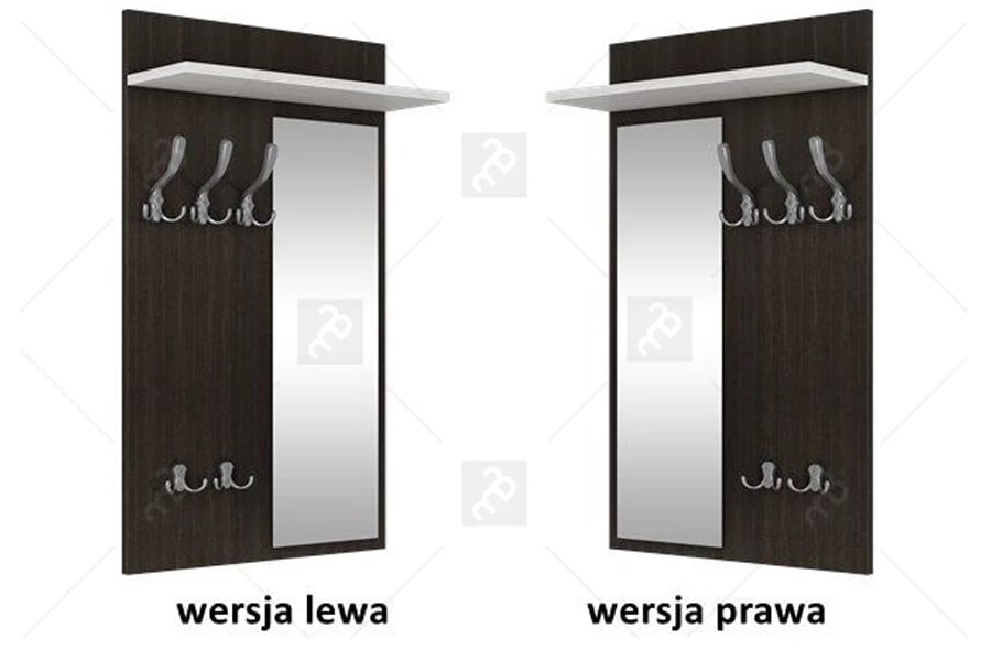 Nástěnný věšák Keri 13 se zrcadlem elegantní design