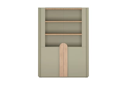 Vitrína Amilio do obývacej izby 100 cm - eukaliptus / Dub baltic dune Vitrína Amilio do obývacej izby 100 cm - eukaliptus / Dub baltic dune / úchyty Dub prírodné