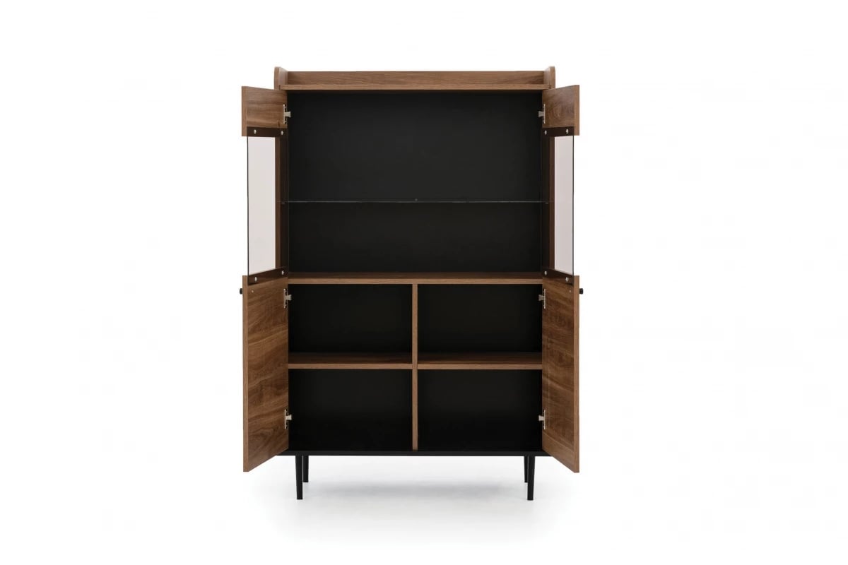 Vitrína dvojdverová Kastelio - brandy castello Vitrína na czarych nogach