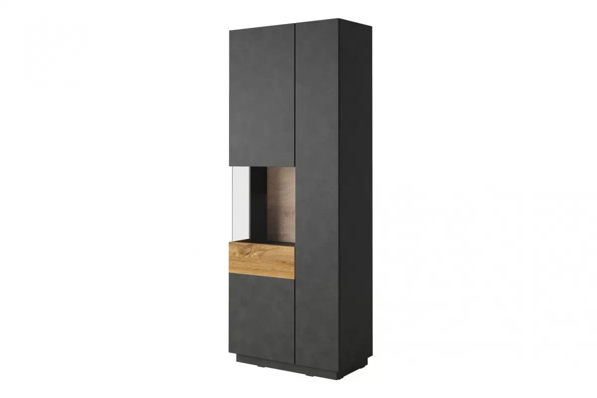 Dvoudveřová vitrína levá Silke 12 - matera / dub wotan Vitrína dvoudveřová Levá Silke 12 - matera / dub wotan