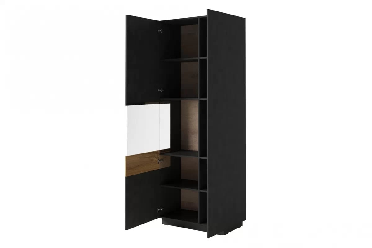 Dvoudveřová vitrína levá Silke 12 - matera / dub wotan Vitrína dvoudveřová Levá Silke 12 - matera / dub wotan