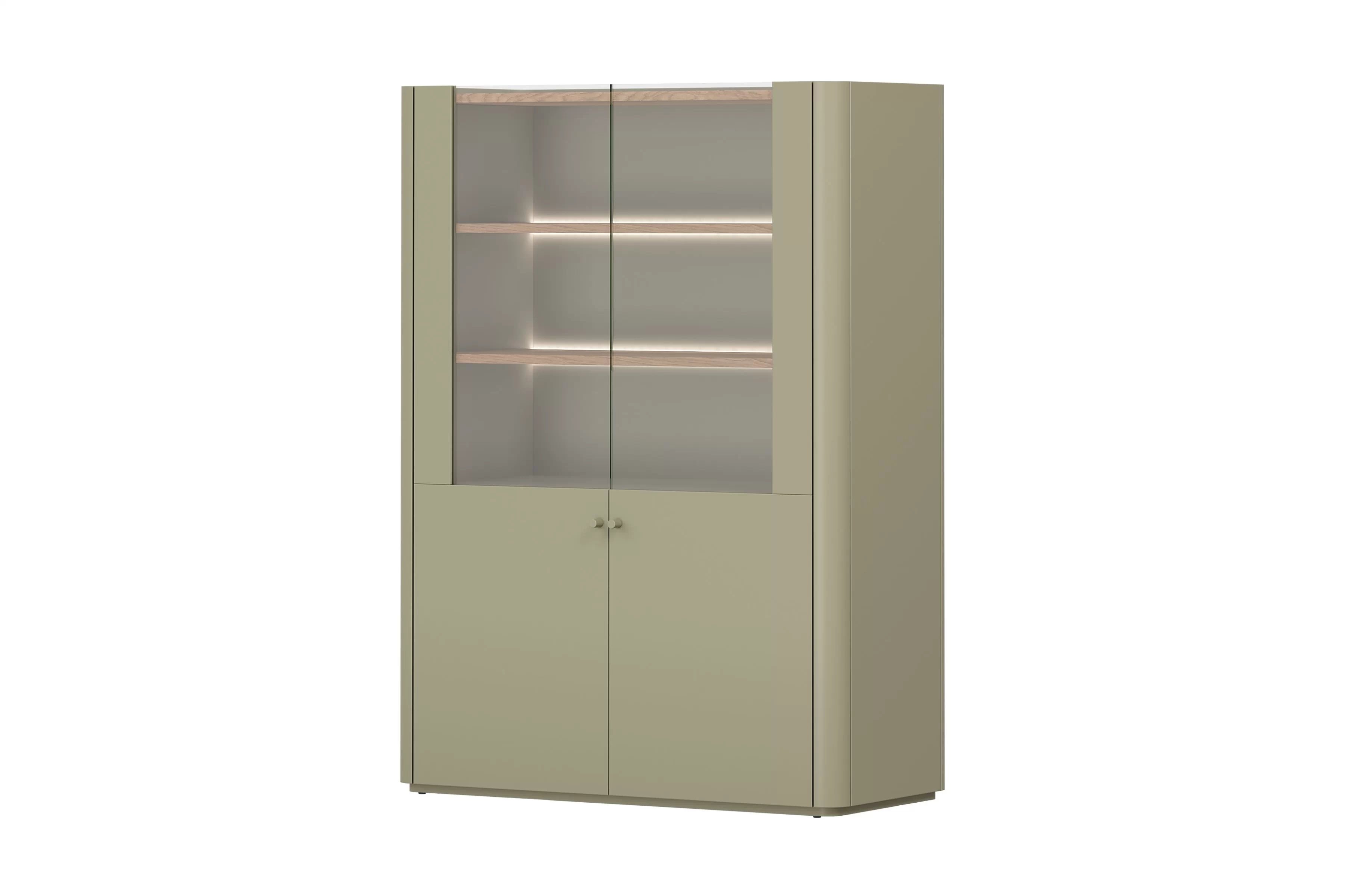 Vitrína Elivo 100 cm - eukalyptus / dub baltic dune Vitrína Elivo 100 cm - eukaliptus / Dub baltic dune