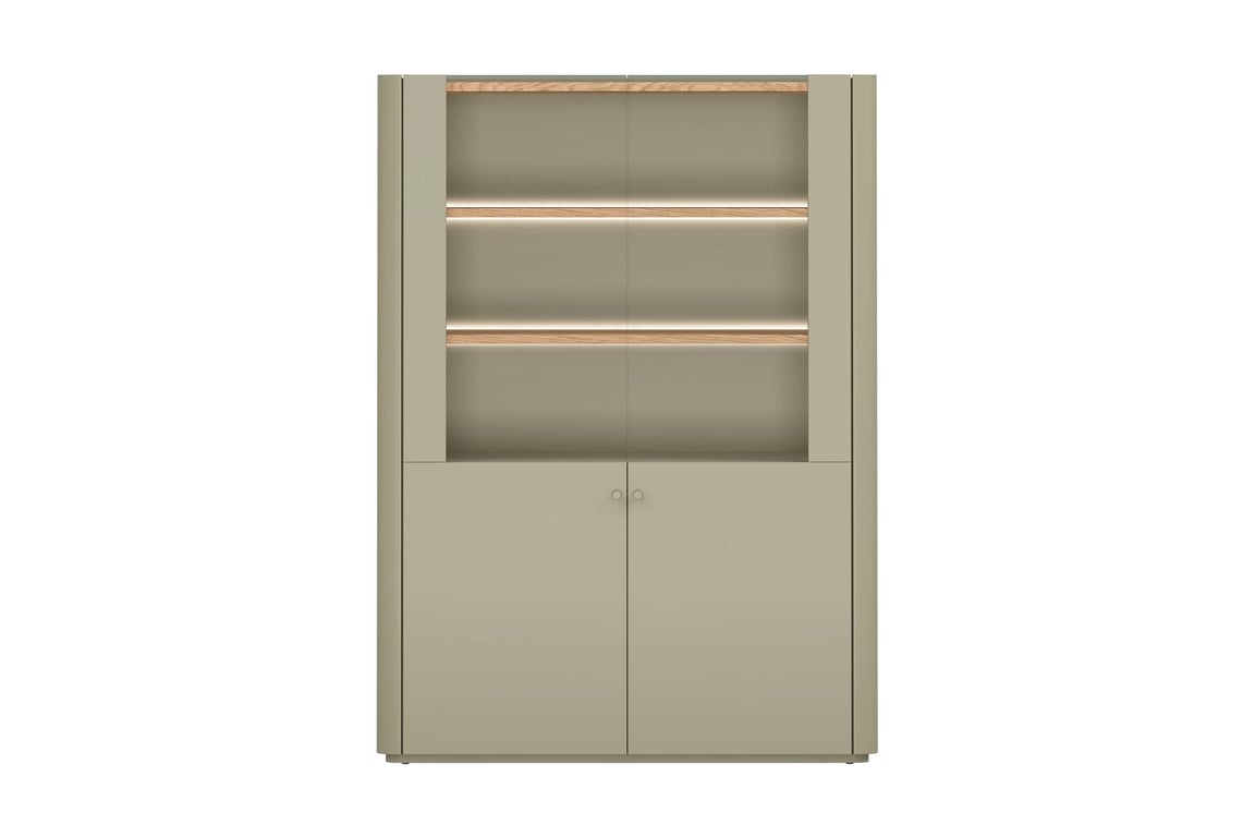 Vitrína Elivo 100 cm - eukaliptus / dub baltic dune Vitrína Elivo 100 cm - eukaliptus / dub baltic dune