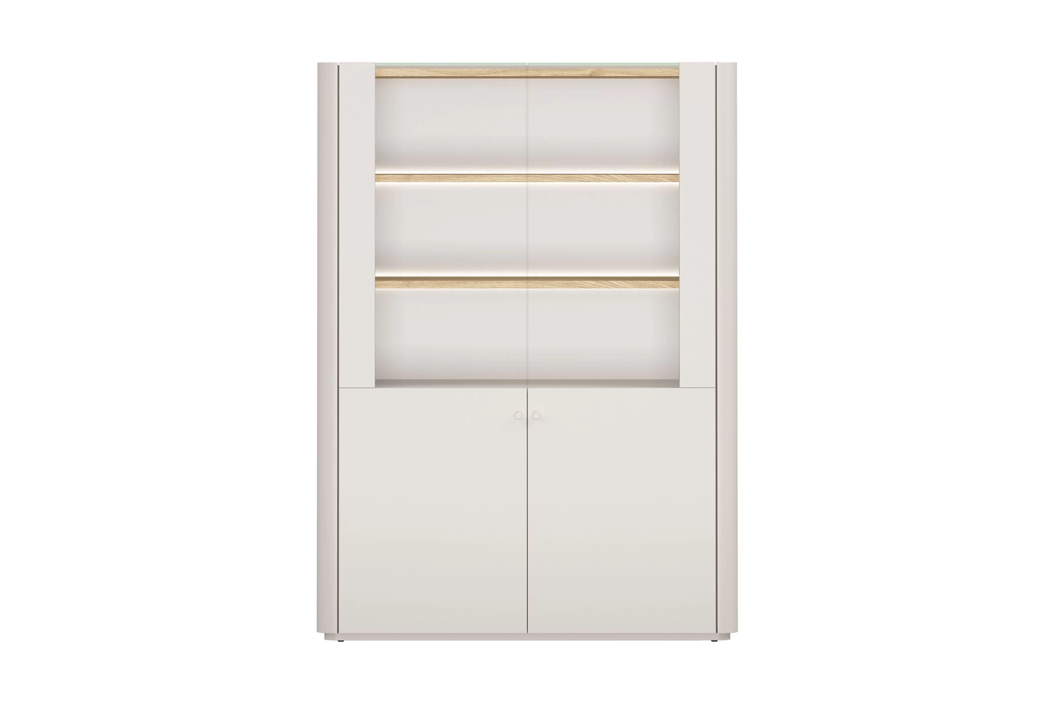 Vitrína Elivo 100 cm - kašmírová / dub olejovaný Vitrína Elivo 100 cm - kašmír / Dub olejowany