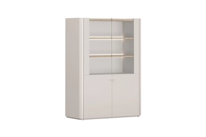 Vitrína Elivo 100 cm - kašmírová / dub olejovaný