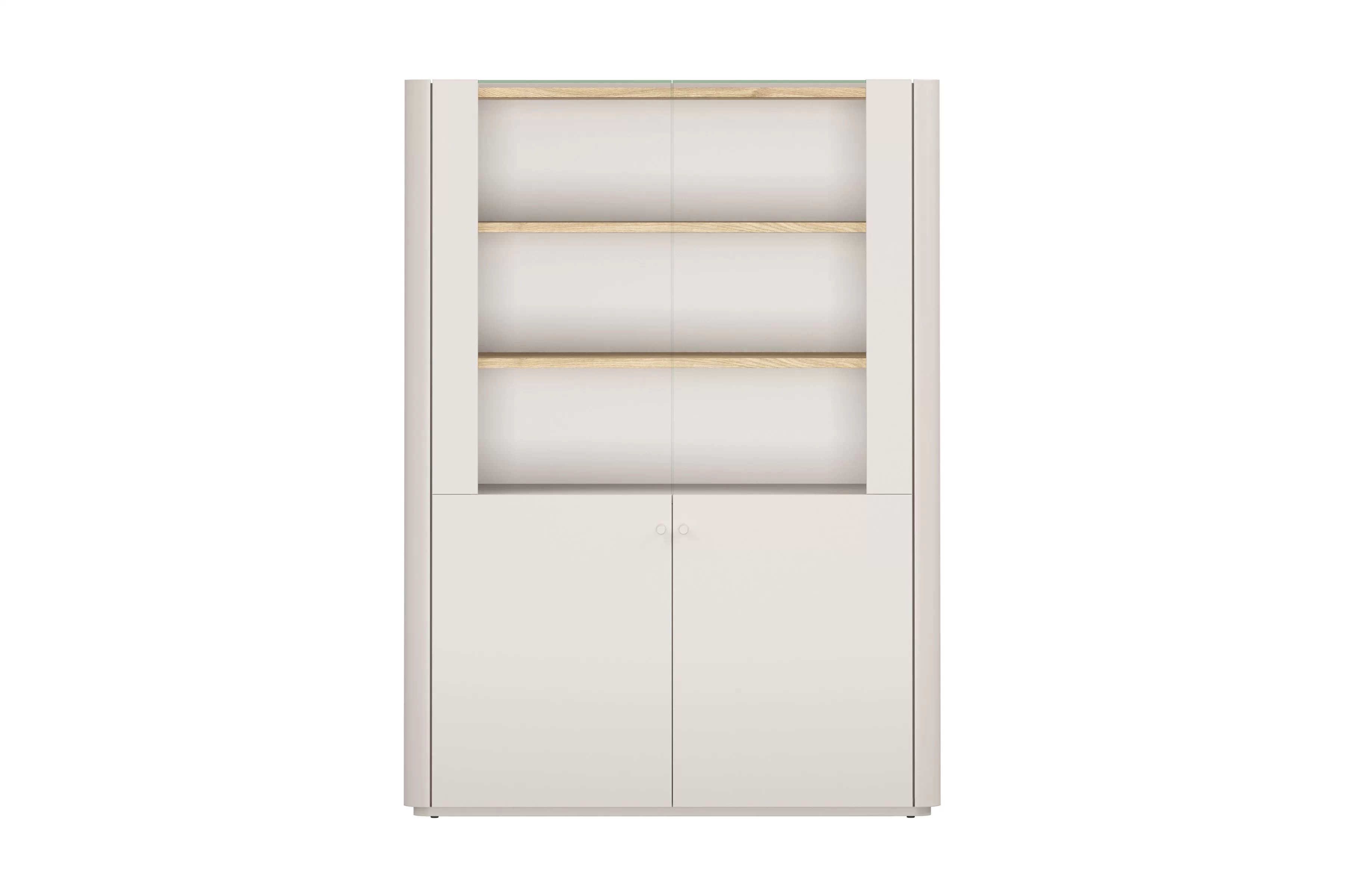 Vitrína Elivo 100 cm - kašmírová / dub olejovaný Vitrína Elivo 100 cm - kašmír / Dub olejowany