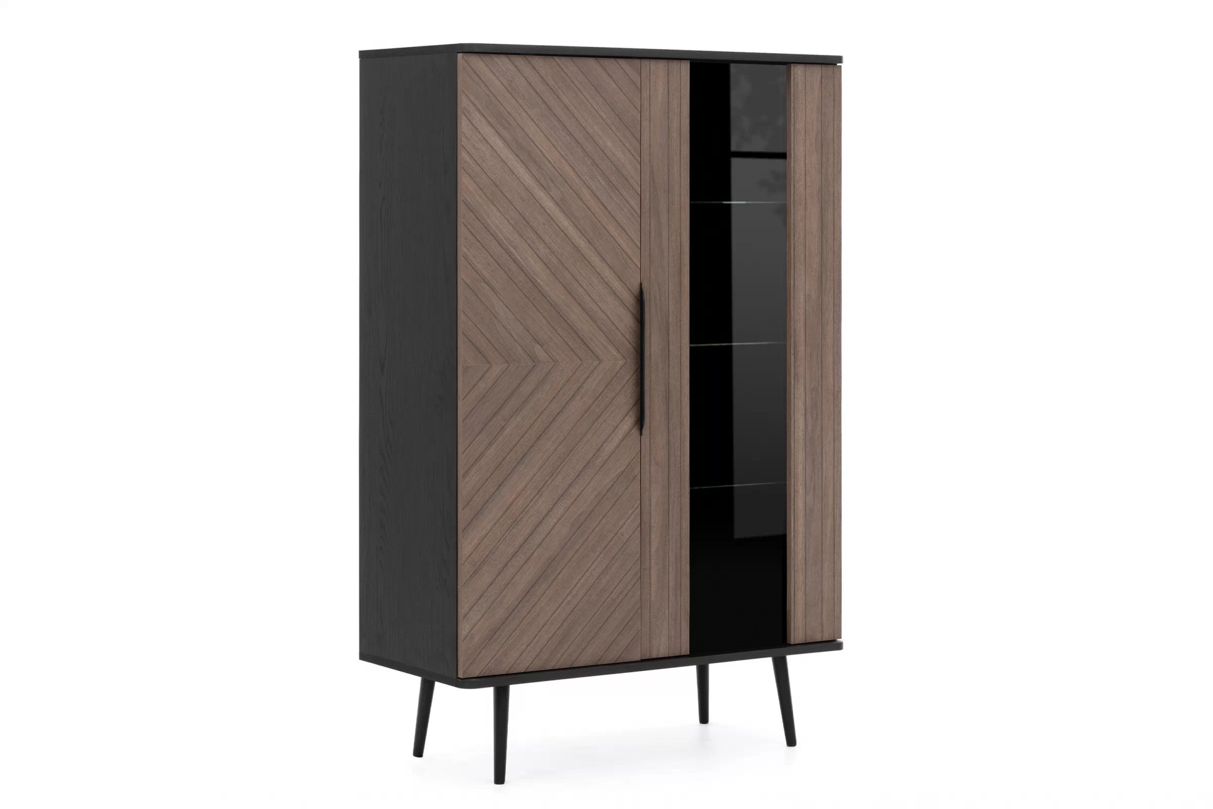 Vitrína Eterio 90 cm - captains deck / černý grafit Vitrína Eterio 90 cm - captains deck / černá grafit