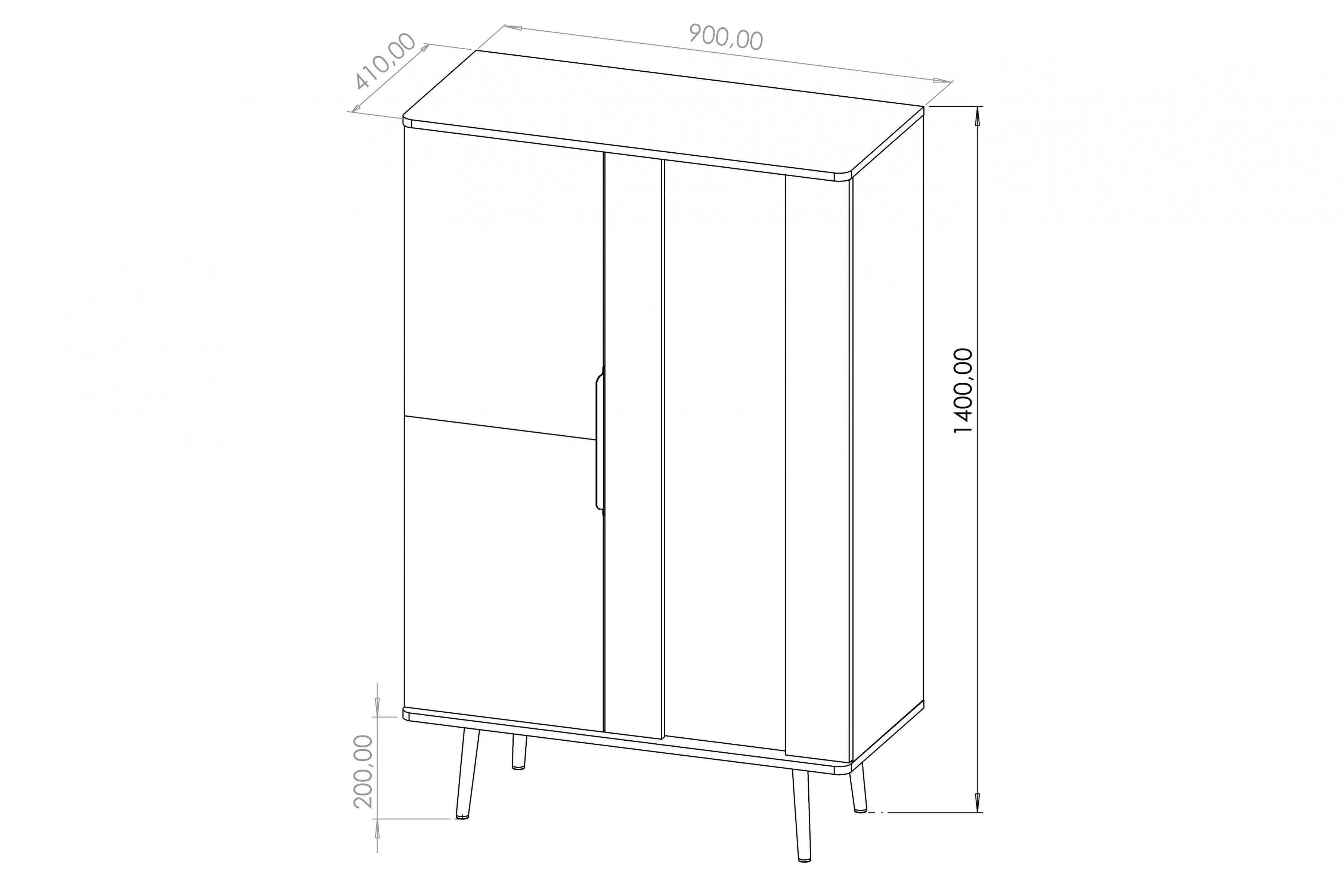 Vitrína Eterio 90 cm - captains deck / černý grafit Vitrína Eterio 90 cm - captains deck / černá grafit