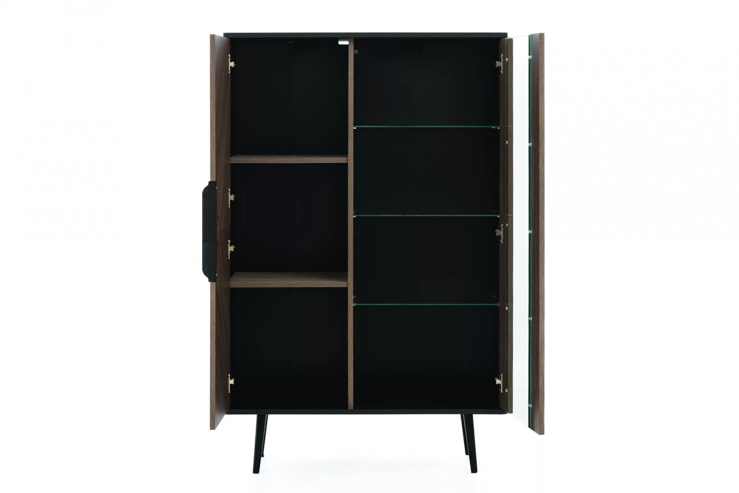 Vitrína Eterio 90 cm - captains deck / černý grafit Vitrína Eterio 90 cm - captains deck / černá grafit