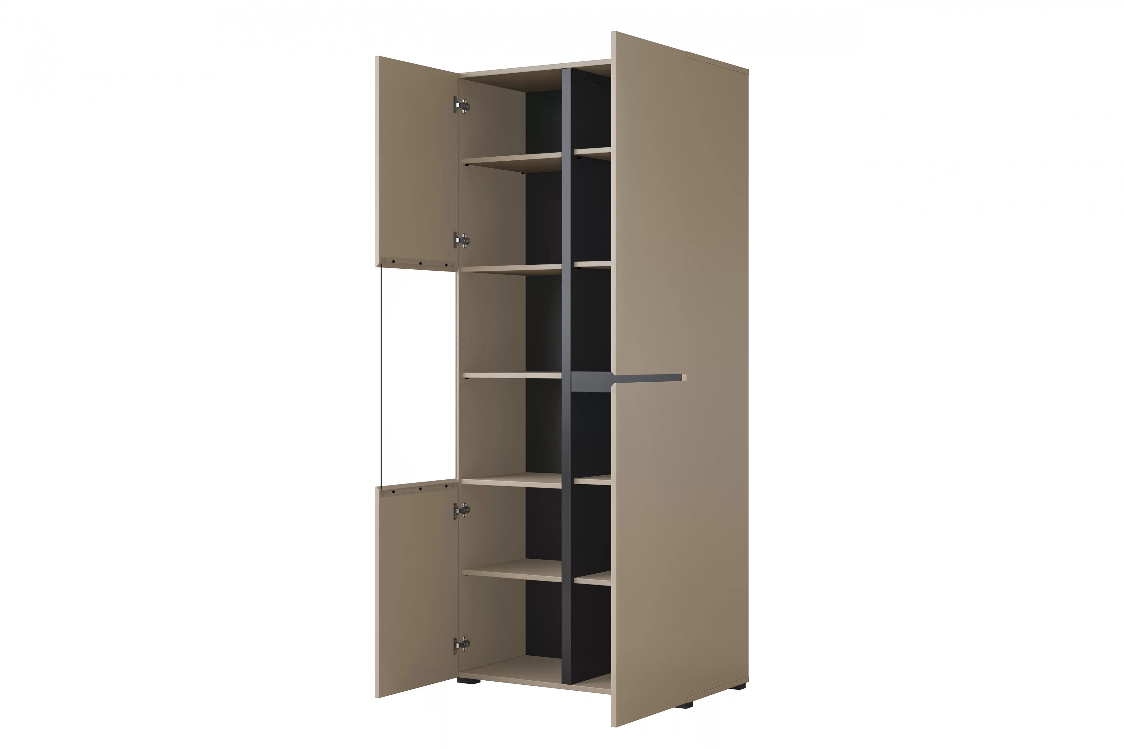 Vitrína Cross 79 cm – kašmírová / čierna Vitrína Gramon 79 cm - kašmír / Čierny