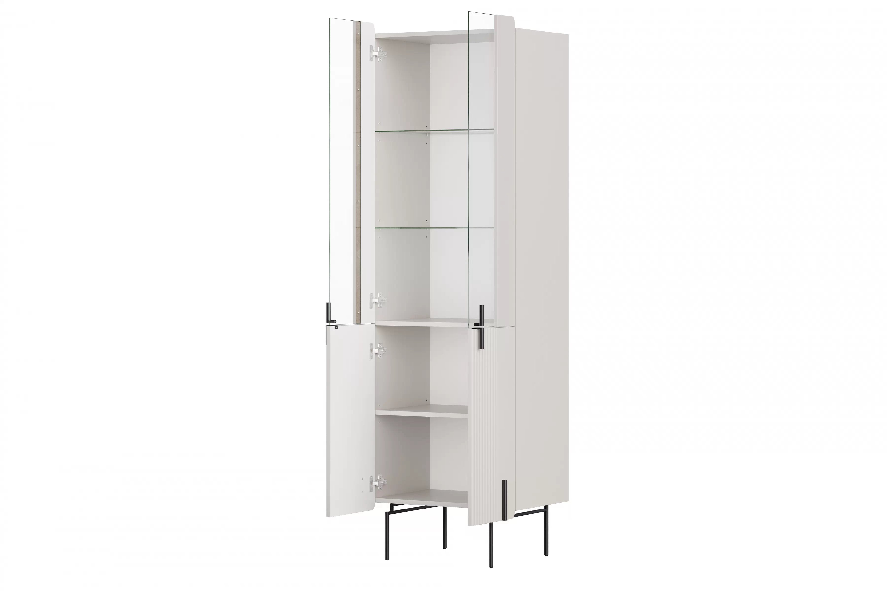 Vitrína Malmi 60 cm - kašmírová / crema bianca / čierna Vitrína Malmi 60 cm - kašmír / crema bianca / čierny nozki