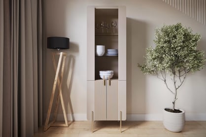 Vitrína Malmi 60 cm - kašmír / zlaté nohy Vitrína Malmi 60 cm - kašmír / zlote nozki