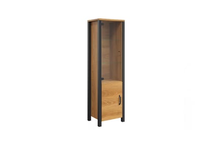 Vitrína Olin 05 50 cm - dub karmel / černá supermat - Oferta Limitowana