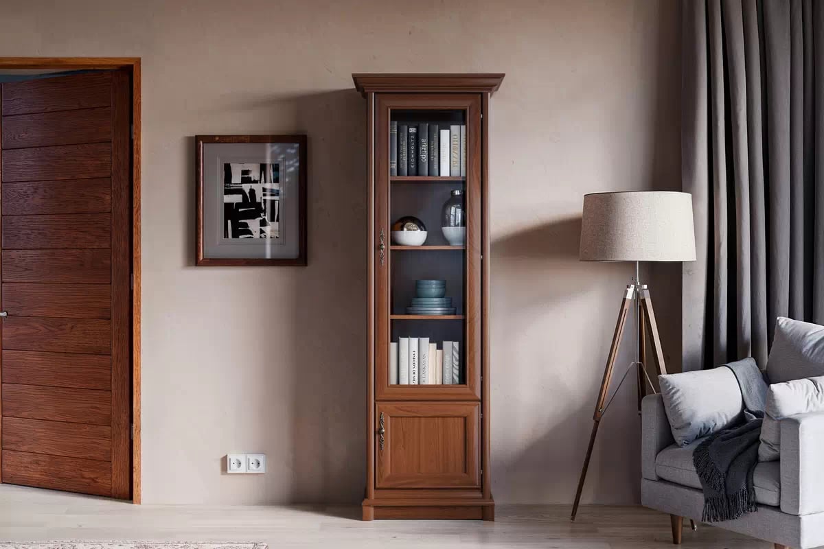 Vitrína Sonata 70 cm pravá - gaštan Vitrína Sonata 70 cm Pravá presklená - gaštan szlachetny