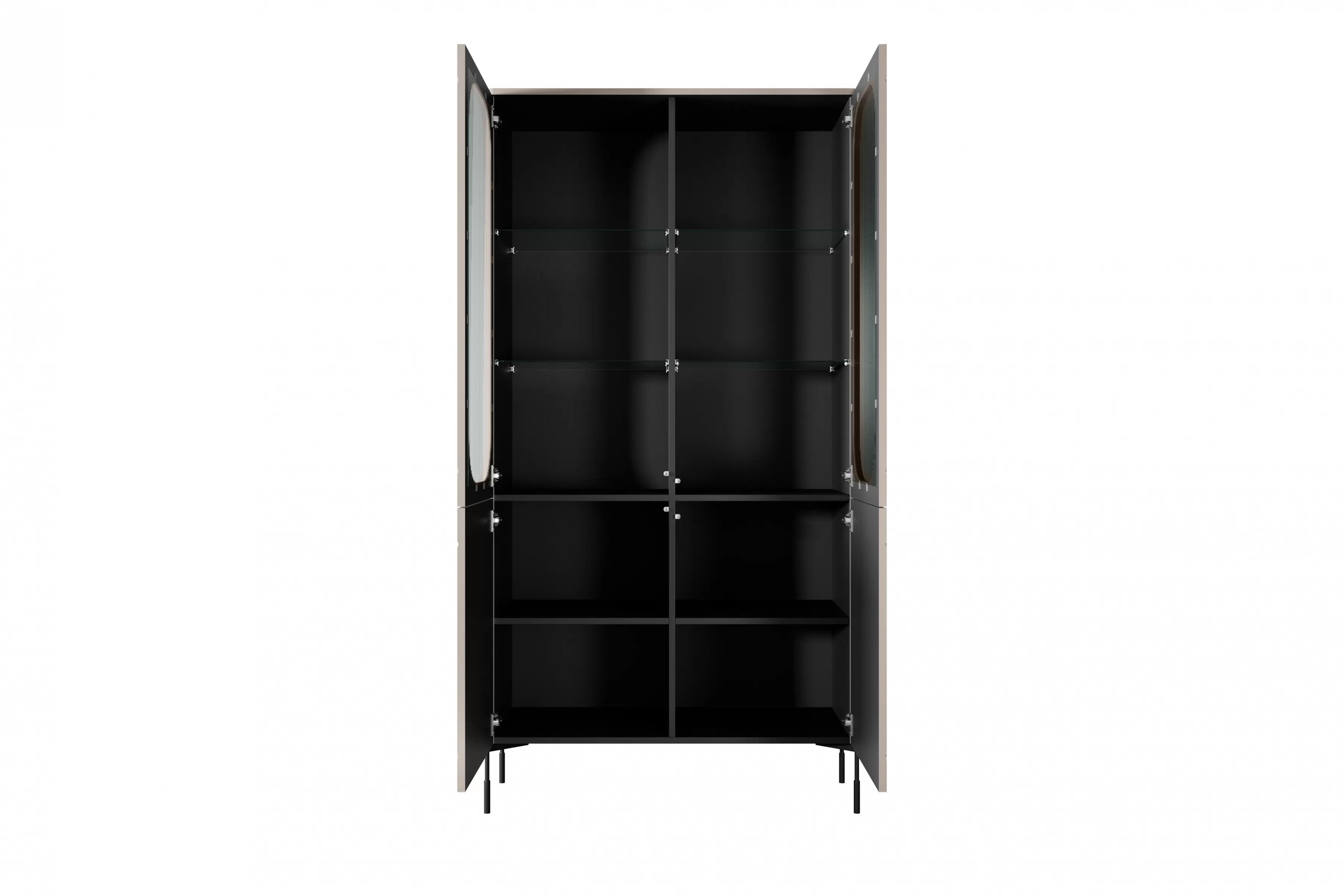 Vitrína Sonatia 100 cm - kašmír Vitrína Sonatia pro obývacího pokoje 100 cm - kašmír