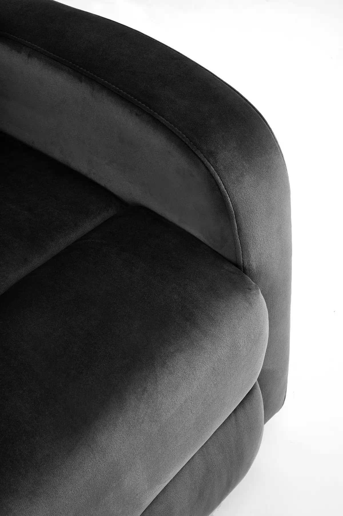 Rozkladacie kreslo Wonder s funkciou hojdania - čierny zamat Bluvel 19 wonder Kreslo rozkladany z funkcia kolyski, Čierny (1p=1szt)