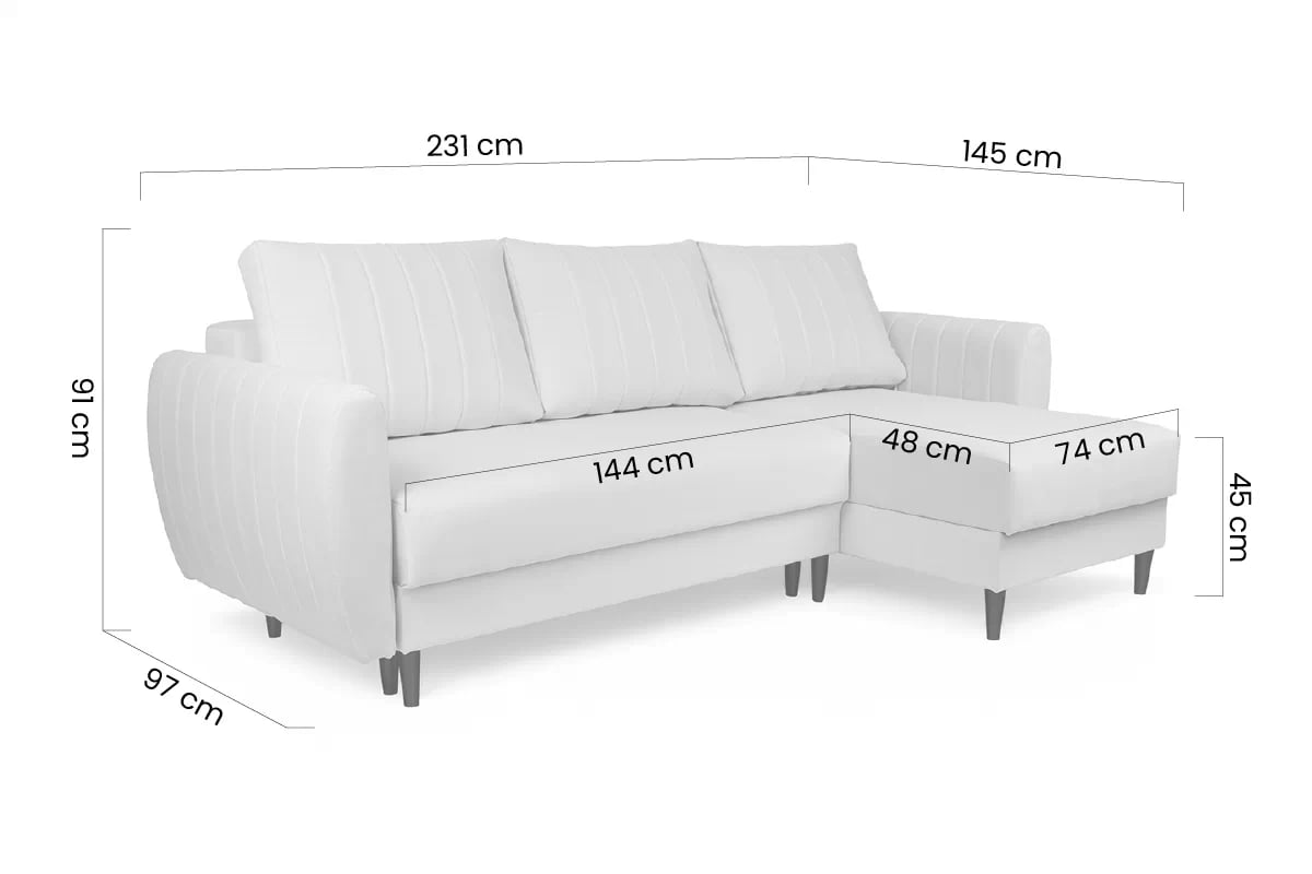 Rozkladacia rohová sedacia súprava Nefios s úložným priestorom Rozkladacia rohová sedacia súprava s úložným priestorom Nefios 