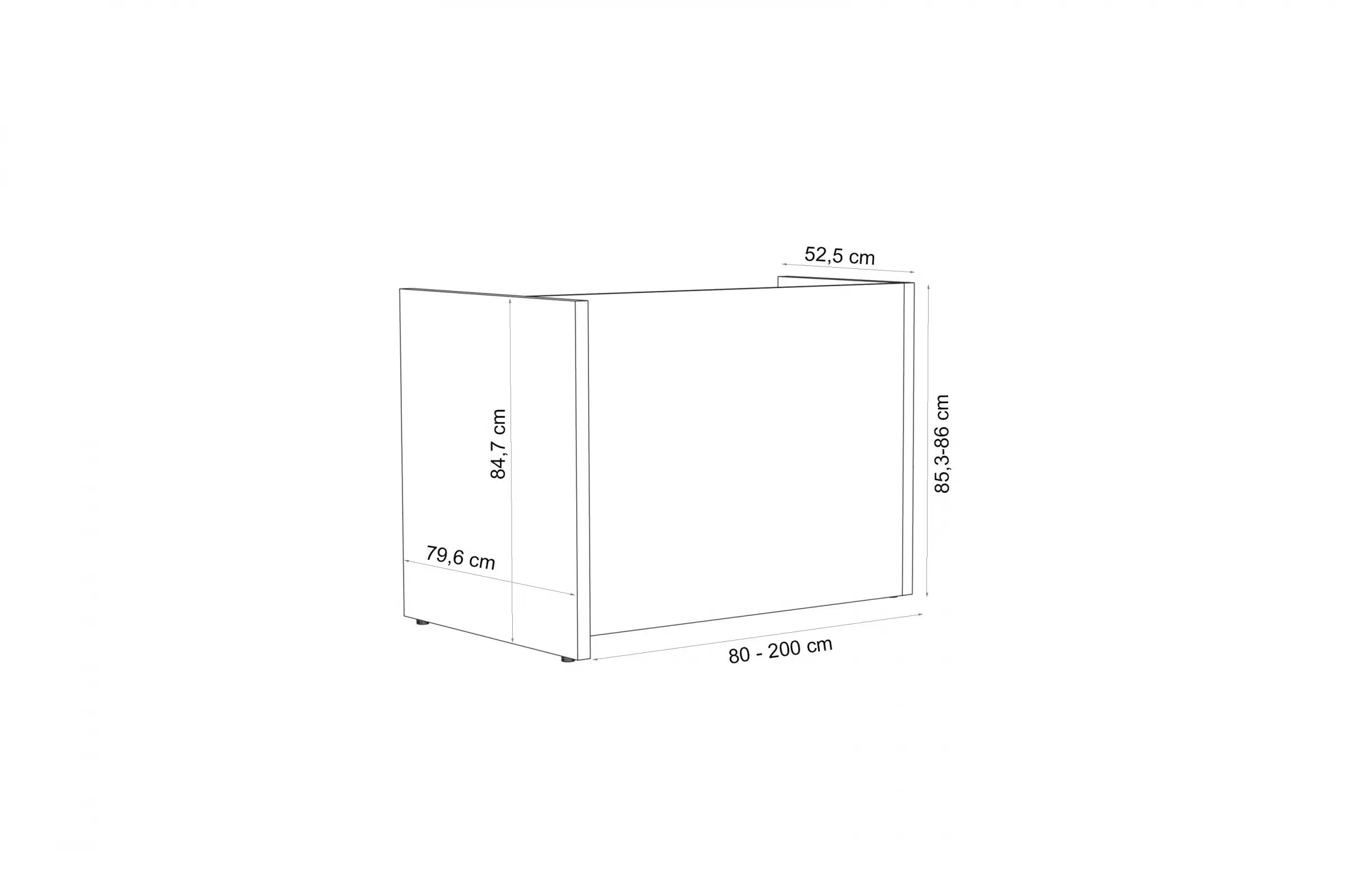 Kuchynský ostrovček KAM ZW6L8P - Bez pracovnej dosky - lesk Wyspa Kuchynská KAMMONO ZW6L8P Bez pracovnej dosky - lesk