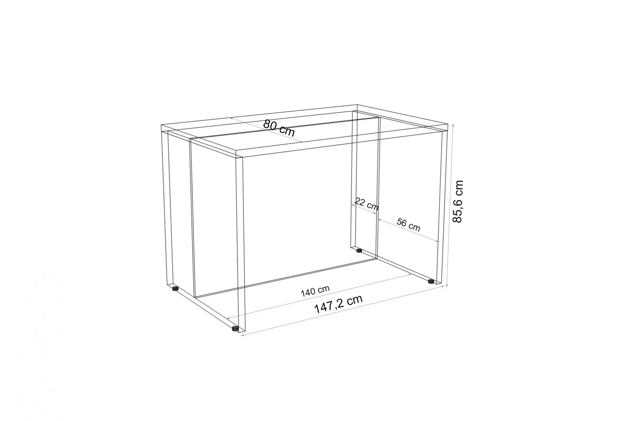 Wyspa Kuchynská Stolkar 140 cm - šedý grafit Wyspa Kuchynská Stolkar 140 cm - šedý grafit