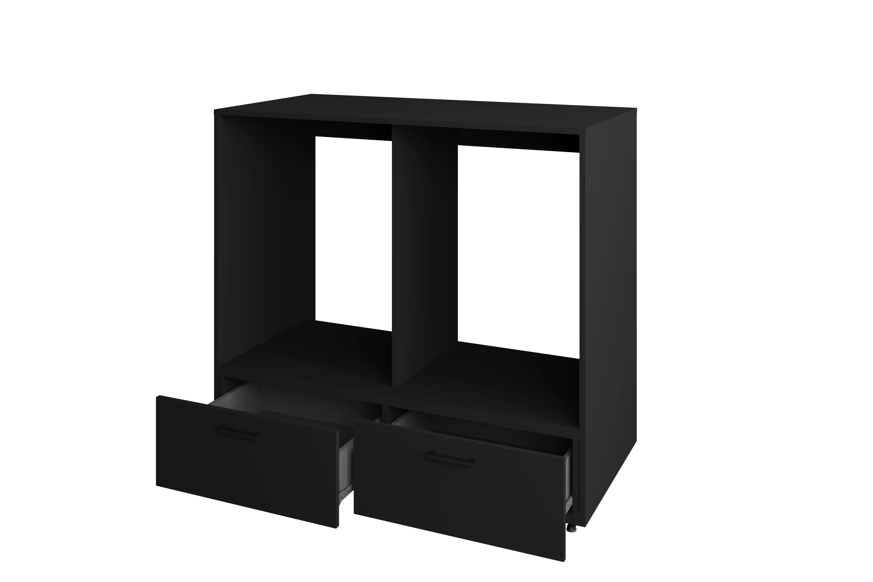 Skrinka nad práčku / sušičku Rosa so zásuvkami - čierny onyx Zabudowa na pralke / suszarke Rosa se zásuvkami - černá onyx