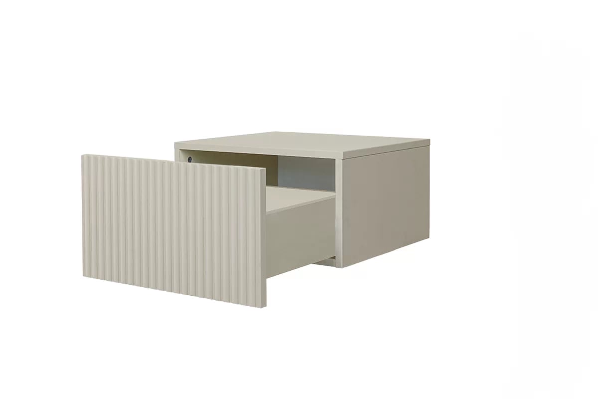 Sada závesných nočných stolíkov Nicole 46 cm - kašmír Komplet 2 ks. Nočný Stolík závesná z szuflada Nicole - kašmír / kašmír mat