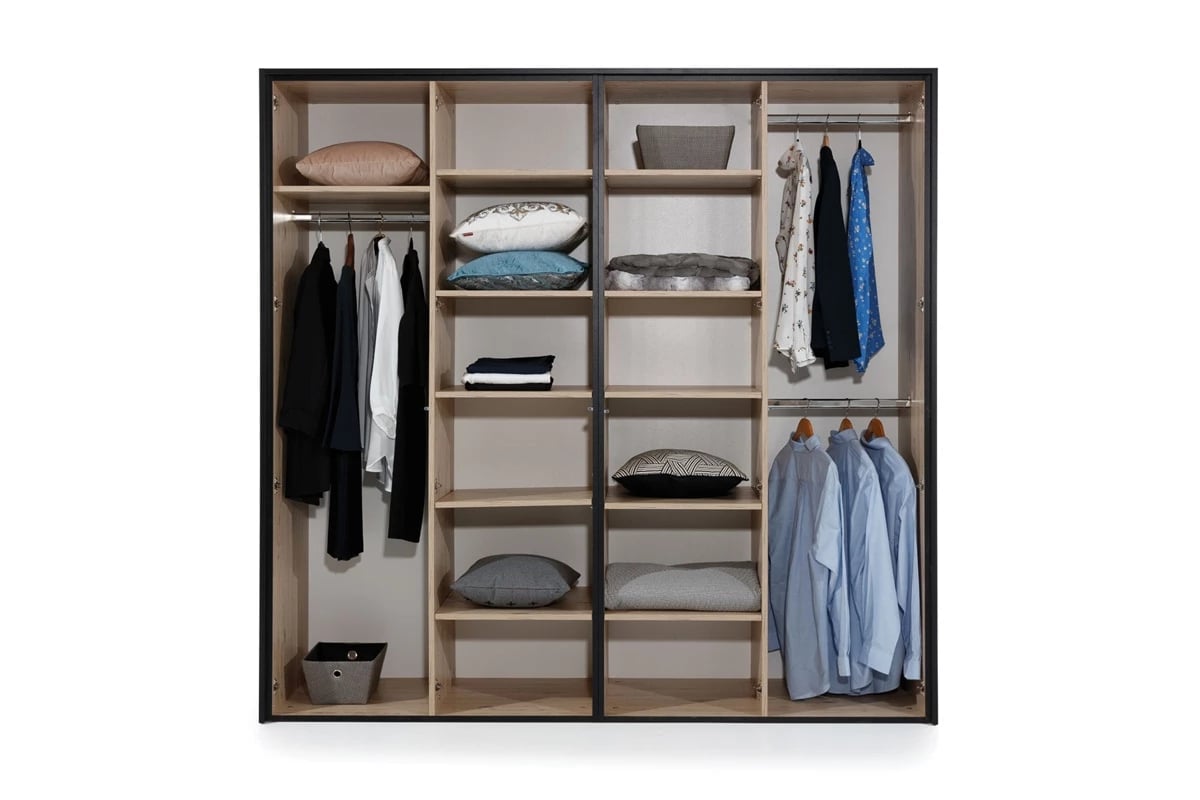 Ložnicová sestava GlassLoft I Skříň s šatní tyčí