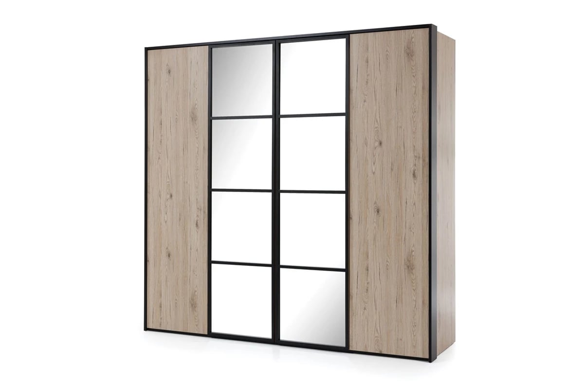 Ložnicová sestava GlassLoft I Skříň se zrcadlem