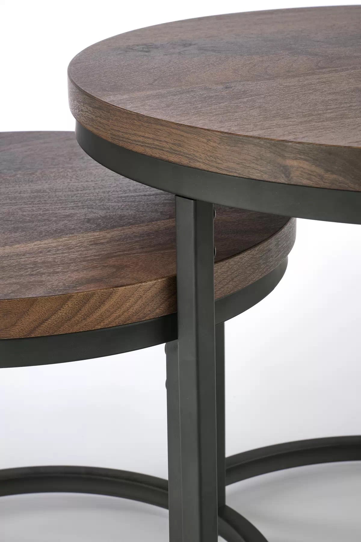 OREO Zostava 2 konf. stolíkov orieškový / Čierny Komplet dwoch law oreo - orech / čierny