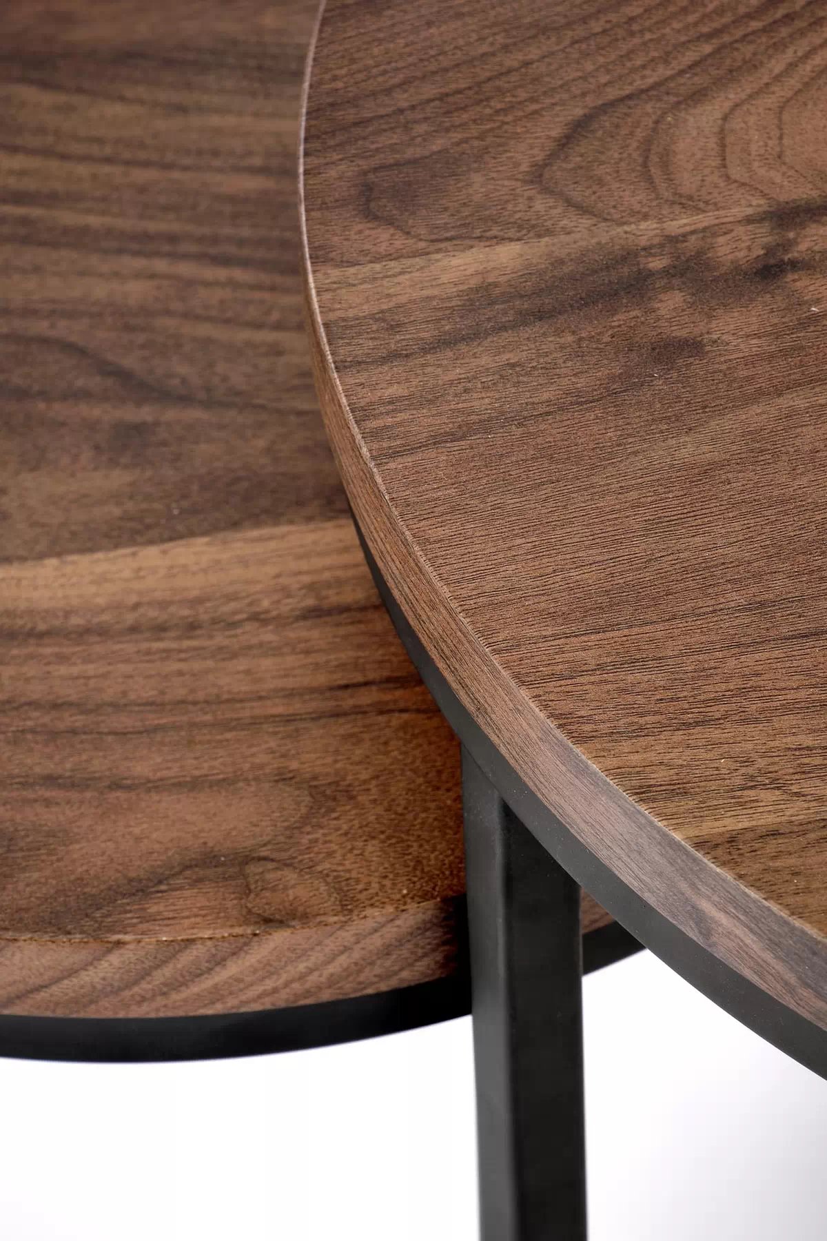 OREO Zostava 2 konf. stolíkov orieškový / Čierny Komplet dwoch law oreo - orech / čierny