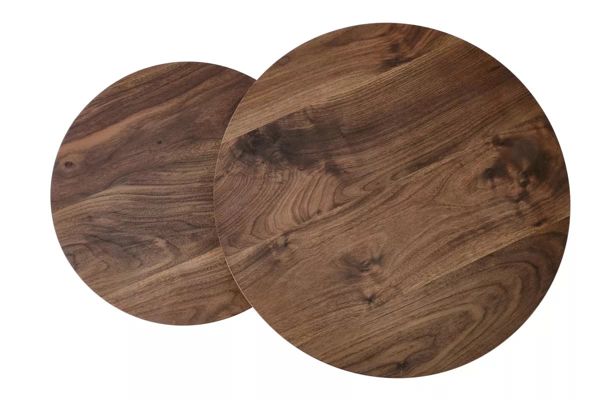 OREO Zostava 2 konf. stolíkov orieškový / Čierny Komplet dwoch law oreo - orech / čierny