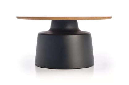 Sada konferenčných stolíkov Malomi - prírodný dekor / čierne nožičky Komplet law Malomi do obývacej izby - prírodné / Čierny