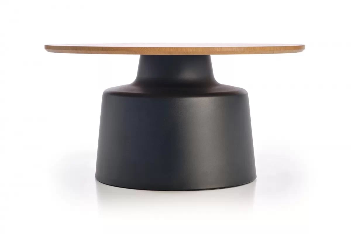 Sada konferenčních stolků Malomi - přírodní / černá Komplet law Malomi pro obývacího pokoje - přírodní / černá