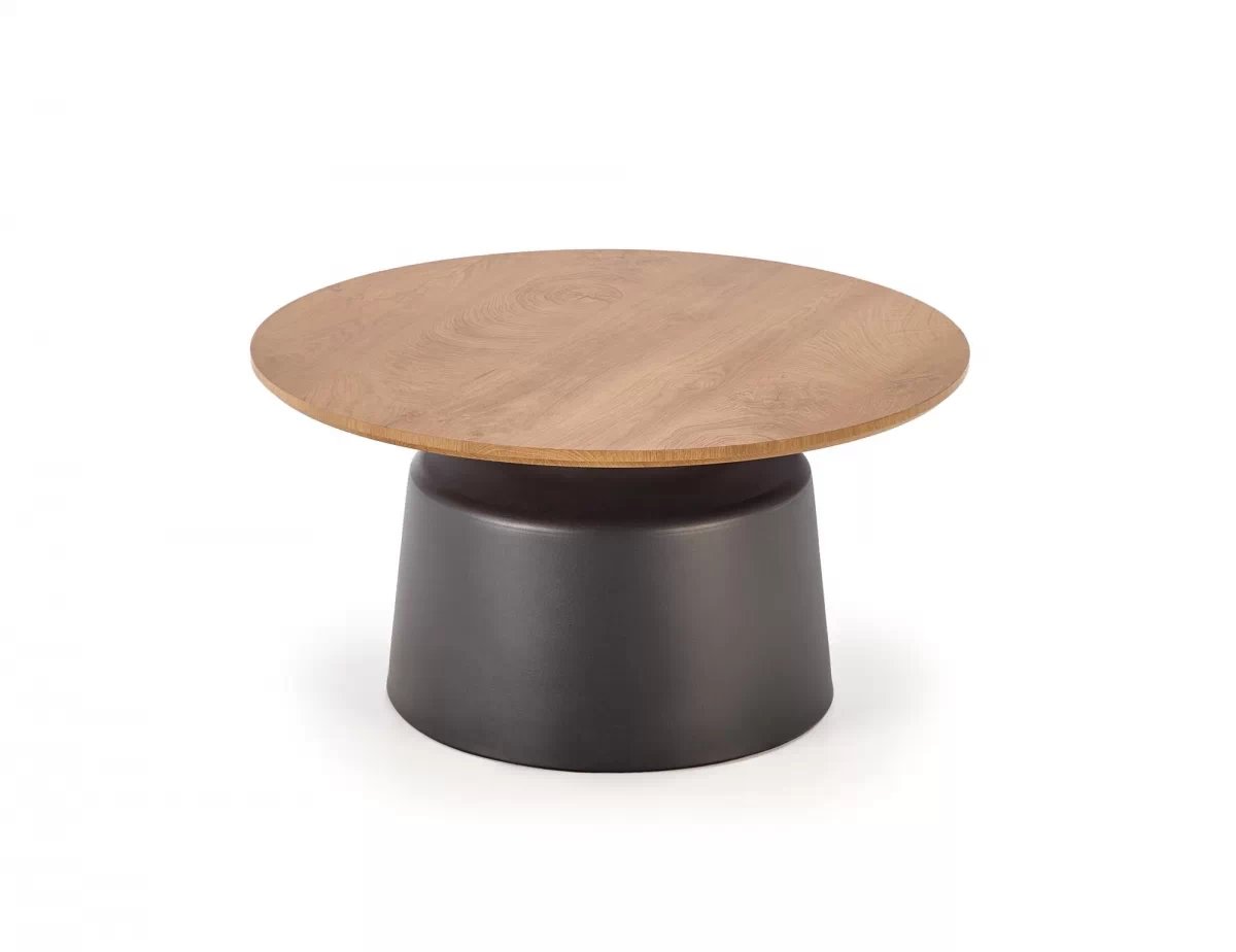 Sada konferenčních stolků Malomi - přírodní / černá Komplet law Malomi pro obývacího pokoje - přírodní / černá