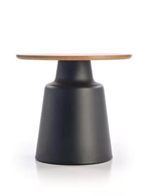 Sada konferenčných stolíkov Malomi - prírodný dekor / čierne nožičky Komplet law Malomi do obývacej izby - prírodné / Čierny