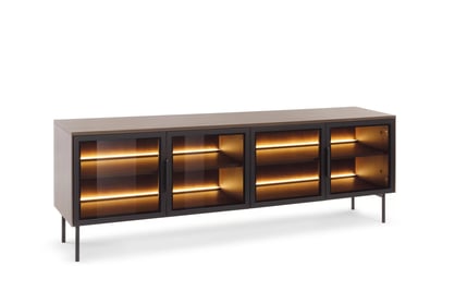 Obývací stěna Auri - dub dunin / černá Komplet nábytku pro obývacího pokoje Auri - dub dunin / černá