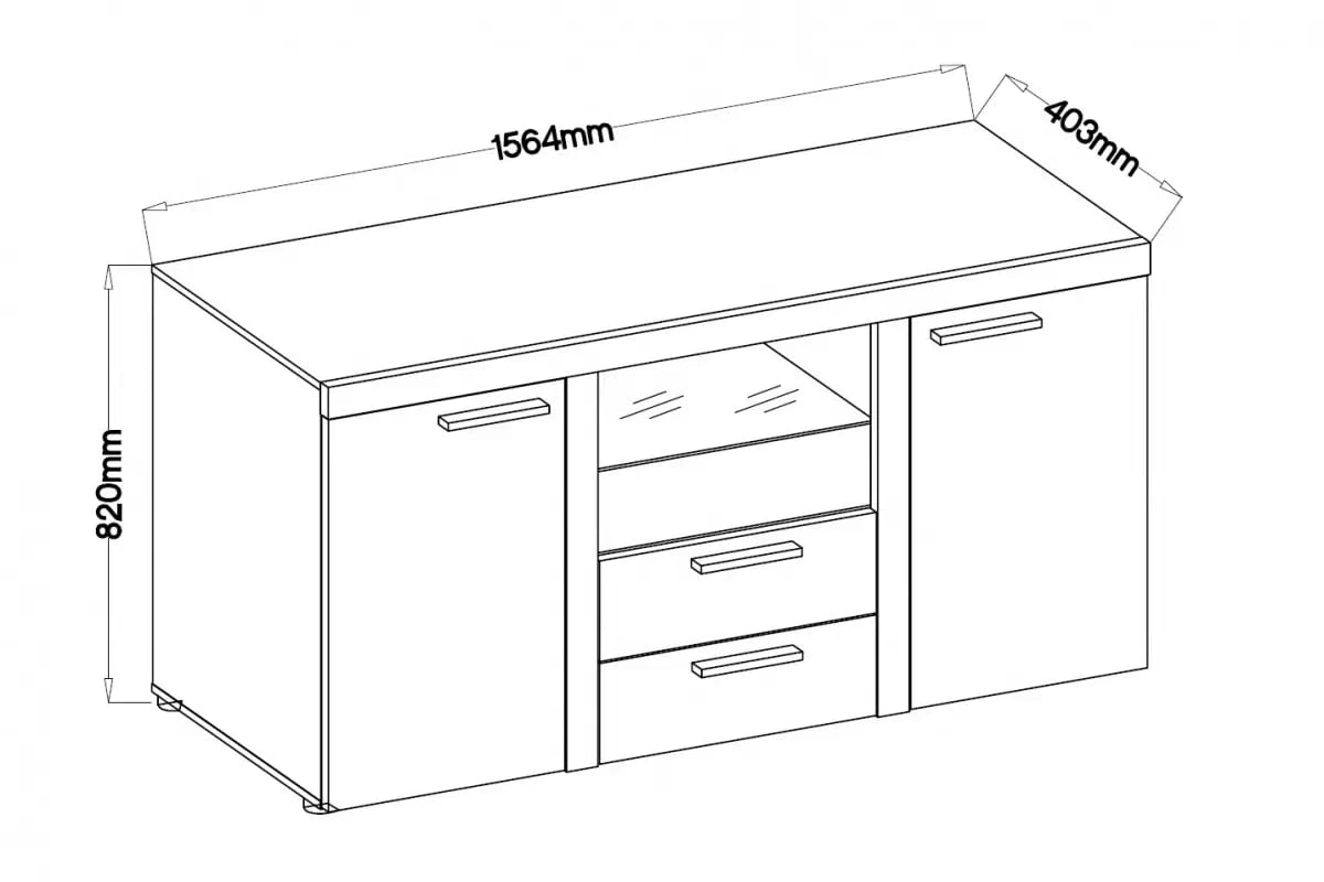 Obývací sestava Luiza XL - bílý mat Komplet nábytku do obývacího pokoje Luiza XL - bílý mat