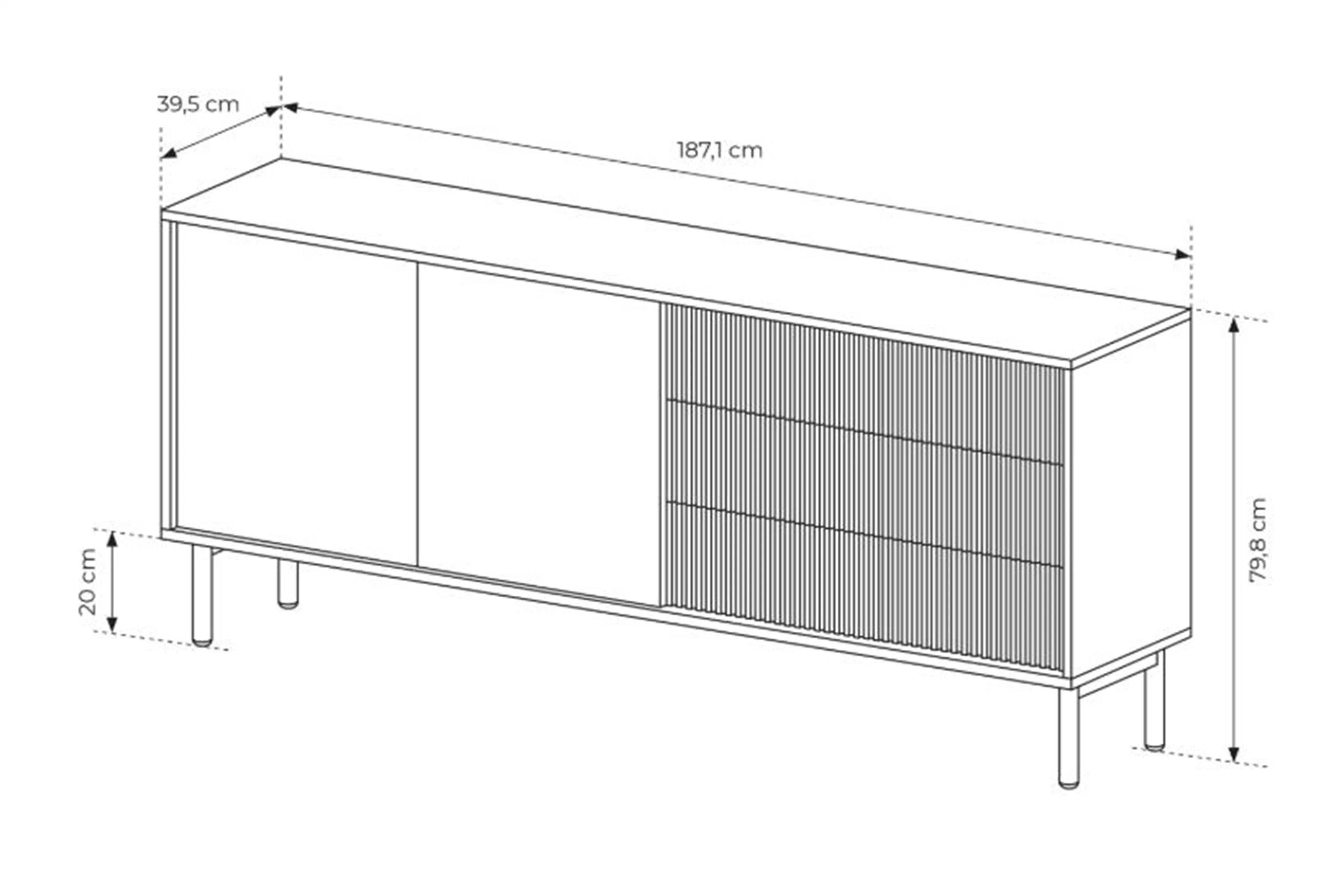 Obývacia zostava Rivio - dub cremona Komplet nábytku do obývacej izby Rivio - Dub cremona