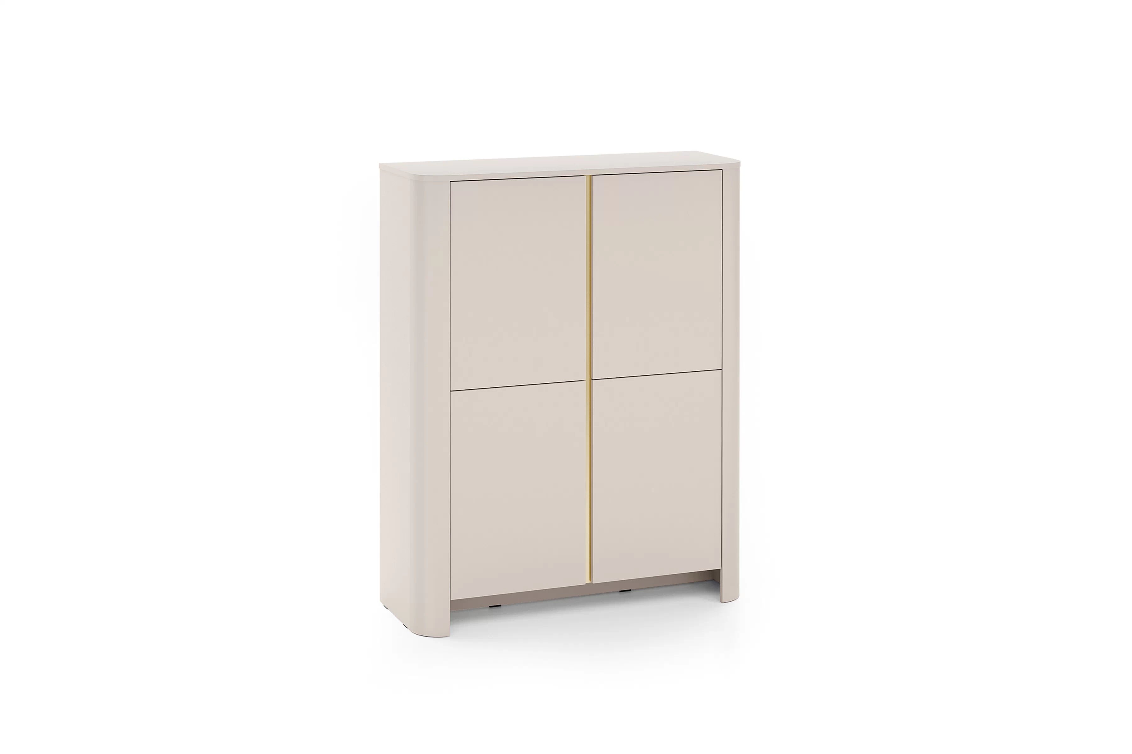 Sestava nábytku do obývacího pokoje Sorrenti – kašmír / zlatá Komplet nábytku pro obývacího pokoje Sorrenti - kašmír / zlatá