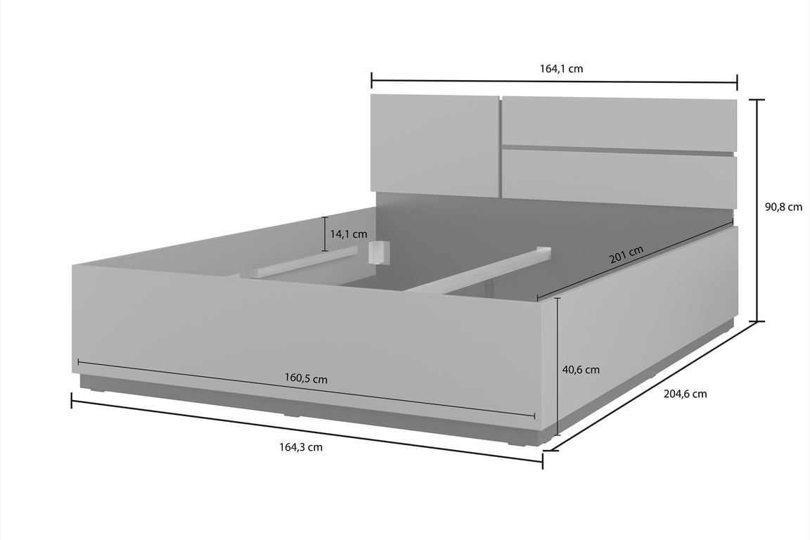 Súprava nábytku do spálne Cross s posteľou 160x200 cm - tlmená zelená / čierna Komplet nábytku do  spálňa  z lozkiem 160x200 cm - zgaszona zelená / zgaszona zelená - Čierny
