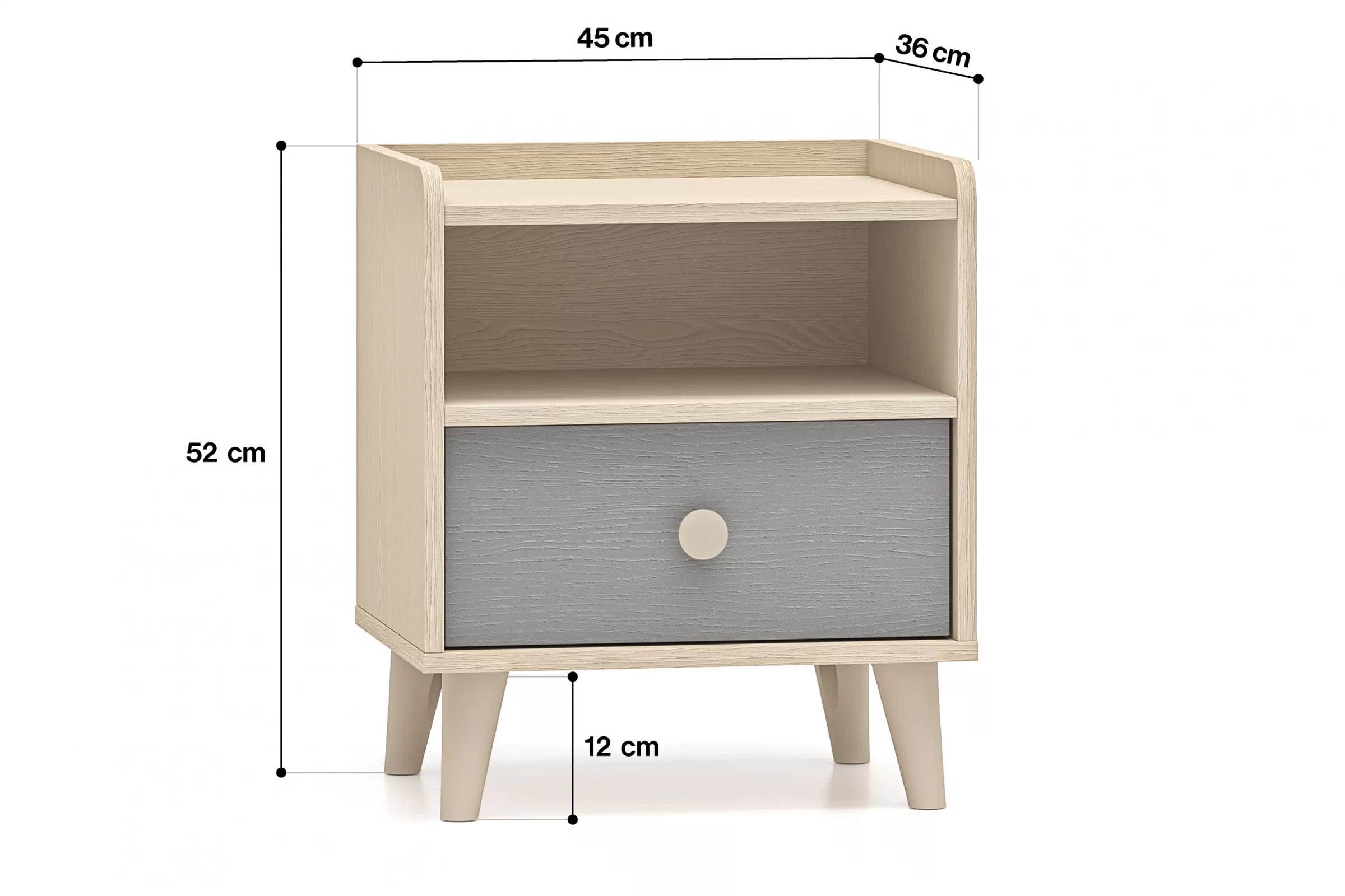 Dětská sestava Marla - písek pouště / šedý pallad Komplet nábytku dzieciecych Marla - piasek pustyni / šedá pallad