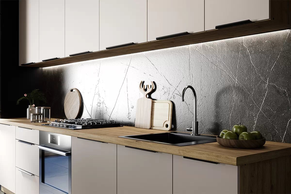 Kuchyňská linka Arvani 330 cm - kašmír / dub artisan Komplet nábytku kuchennych Arvani 330cm - kašmír / dub artisan