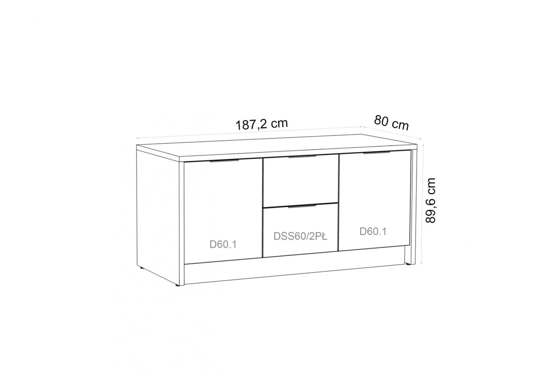 Kuchyňská sestava KAMMONO Komplet 11 - K2 BLACK Komplet nábytku kuchennych Kammono 360cm z wyspa - K2 dub hikora / P4 černá mat